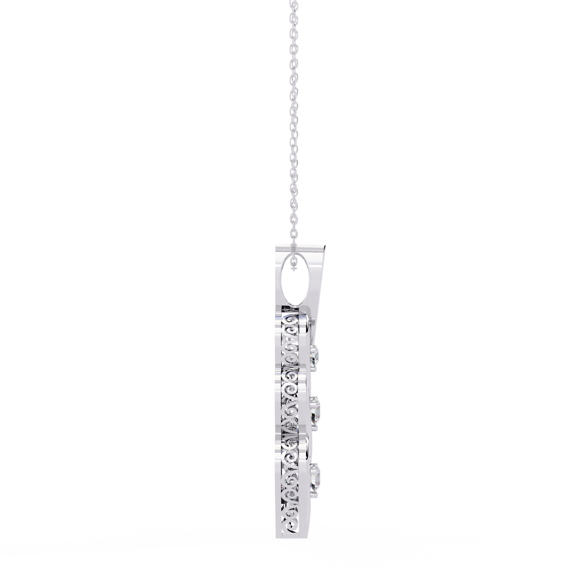 Solitairekart 0.20ct Natural Diamond Trinity Twist Pendant-HI Color, VS-SI Clarity